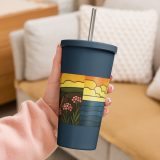 Beacon of the Western Cliffs - Insulated tumbler with a straw