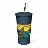 Tides of the Mount - Insulated tumbler with a straw
