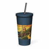 Engine House at Sundown - Insulated tumbler with a straw