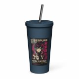 Neon District - Insulated tumbler with a straw
