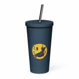 SMILE GLITCH - Insulated tumbler with a straw