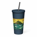 Tides of the Mount - Insulated tumbler with a straw