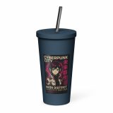 Neon District - Insulated tumbler with a straw