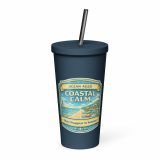 Coastal Calm - Insulated tumbler with a straw