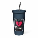 CTRL+ALT+DEL MY FEELINGS - Insulated tumbler with a straw