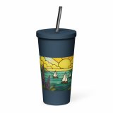 Harbour Light at Golden Bay - Insulated tumbler with a straw