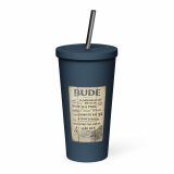 Bude Coastal Signboard - Insulated tumbler with a straw