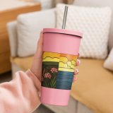 Beacon of the Western Cliffs - Insulated tumbler with a straw