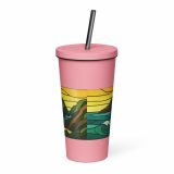 Tides of the Mount - Insulated tumbler with a straw