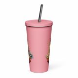 WHAT THE CLUCK EH - COCKREL - Insulated tumbler with a straw