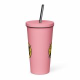 SMILE GLITCH - Insulated tumbler with a straw