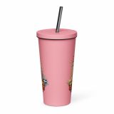 WHAT THE CLUCK EH - COCKREL - Insulated tumbler with a straw