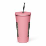 Penzance Coastal Signboard – Insulated Tumbler with a Straw pink 20oz front — Salt & Timber: Cornish Signs
