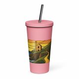 Engine House at Sundown - Insulated tumbler with a straw