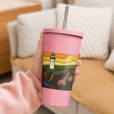 Beacon of the Western Cliffs - Insulated tumbler with a straw