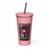 Neon District - Insulated tumbler with a straw