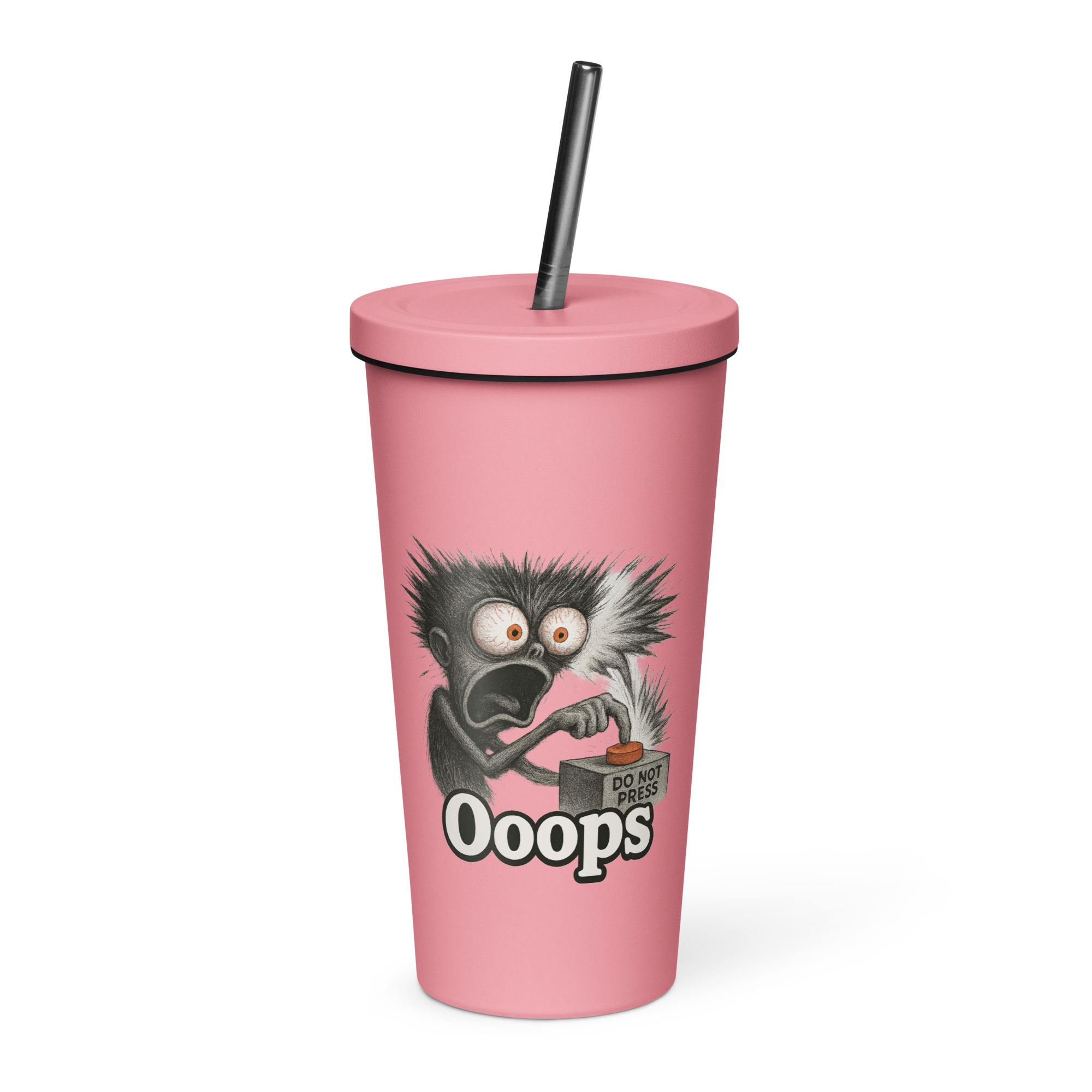 Ooops - Insulated tumbler with a straw