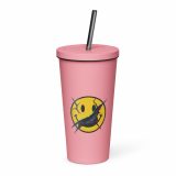 SMILE GLITCH - Insulated tumbler with a straw