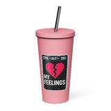CTRL+ALT+DEL MY FEELINGS - Insulated tumbler with a straw