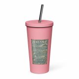 Penzance Coastal Signboard – Insulated Tumbler with a Straw pink 20oz left — Salt & Timber: Cornish Signs