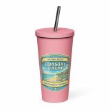Coastal Calm - Insulated tumbler with a straw