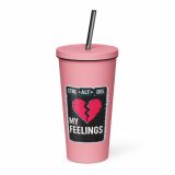 CTRL+ALT+DEL MY FEELINGS - Insulated tumbler with a straw
