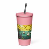 Harbour Light at Golden Bay - Insulated tumbler with a straw