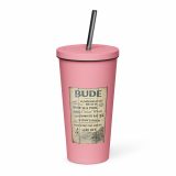 Bude Coastal Signboard - Insulated tumbler with a straw