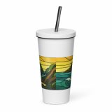 Tides of the Mount - Insulated tumbler with a straw