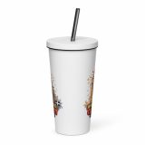 WHAT THE CLUCK EH - COCKREL - Insulated tumbler with a straw