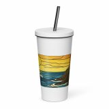 Engine House at Sundown - Insulated tumbler with a straw