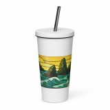 Tides of the Mount - Insulated tumbler with a straw