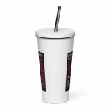 Neon District - Insulated tumbler with a straw
