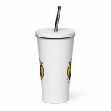 SMILE GLITCH - Insulated tumbler with a straw