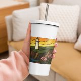 Beacon of the Western Cliffs - Insulated tumbler with a straw