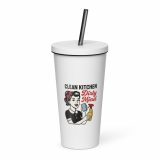 Clean Kitchen Dirty Mind - Insulated tumbler with a straw