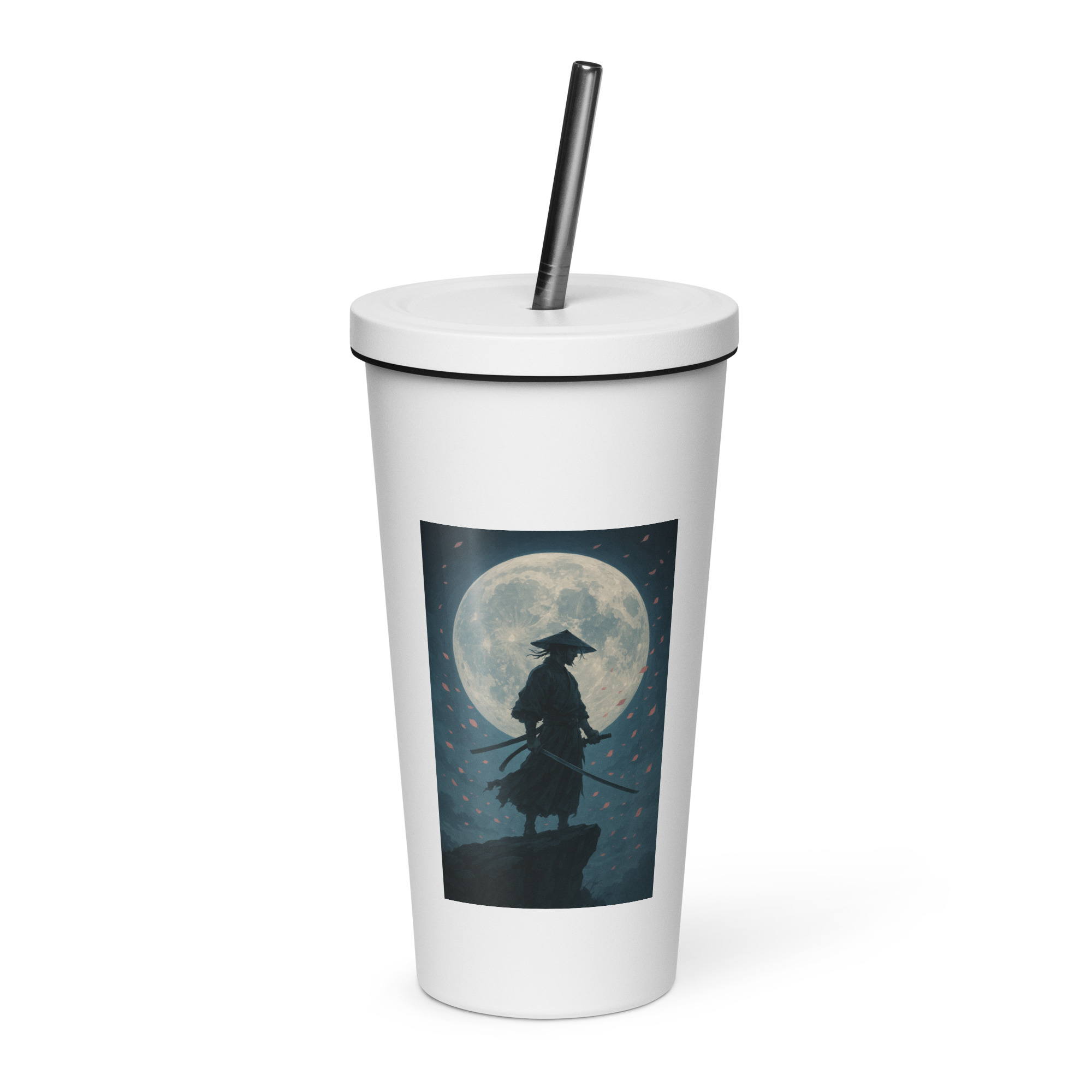 Moonlit Ronin - Insulated tumbler with a straw