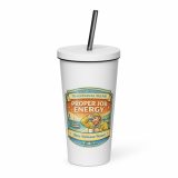 Proper Job Energy - Insulated tumbler with a straw