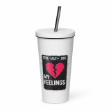 CTRL+ALT+DEL MY FEELINGS - Insulated tumbler with a straw