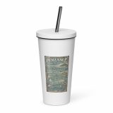 Penzance Coastal Signboard – Insulated Tumbler with a Straw white 20oz left — Salt & Timber: Cornish Signs