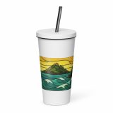 Tides of the Mount - Insulated tumbler with a straw