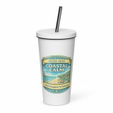 Coastal Calm - Insulated tumbler with a straw