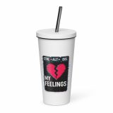 CTRL+ALT+DEL MY FEELINGS - Insulated tumbler with a straw