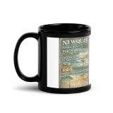 Newquay Surf Signboard - Black Glossy Mug