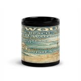 Newquay Surf Signboard - Black Glossy Mug mockup 3