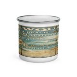 Newquay Surf Signboard - Enamel Mug mockup 2