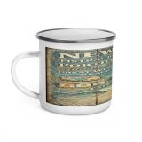 Newquay Surf Signboard - Enamel Mug mockup 3
