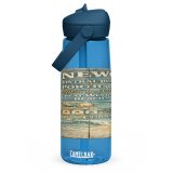 Newquay Surf Signboard - Flip Straw Water Bottle