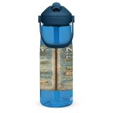 Newquay Surf Signboard - Flip Straw Water Bottle mockup 4