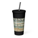 Newquay Surf Signboard - Insulated Tumbler with a Straw mockup 3